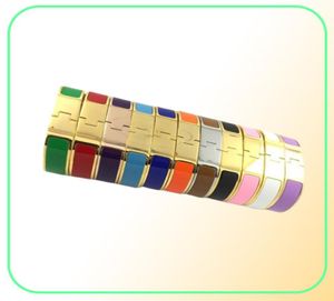 Luxus Designer Armband für Mädchen Gold Mode Armreif Männer Frauen Farbe Kleber Tropfen Edelstahl Charm Paar Liebhaber H Bracele9005924