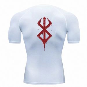 Camisa Compri impressa Berserk masculina, manga curta para academia, top ativo, secagem rápida, corrida, verão, S-3XL, 2024 u5hv #