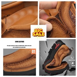 Summer Men's Shoes Soft Thick Sole Outdoor Shoes Designer High Quality Solid Color Thick Sole Sports Durable Reinforced Casual Shoes GAI loafers Business