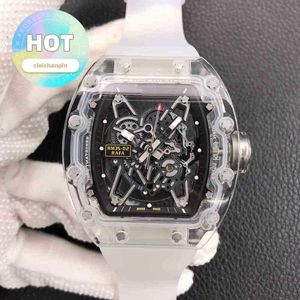 Designer Luxury RM Orologio da polso orologio da polso orologio da maschi Transparent Crystal Case Top Ten Brands Trend Student Waterroof