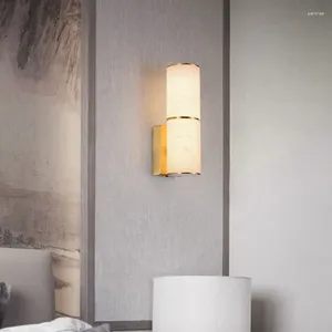 Vägglampa nordiskt enkelt vardagsrum marmor mässing modern designer el sovrum sovrum korridor gång