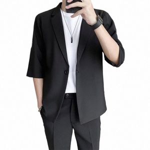 Summer Blazer Blazer Men Fi Fi Social Mens Dr Korean Lose Casual Casual Cheny Mande Office Formal Blazer M-3xl G7bs#