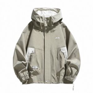 M-9XL Nya män Spring Autumn Windproof Waterproof Breattable Jackor Rockar Män Retro Huven Enkel bekväm jacka Rockar Män 86W0#