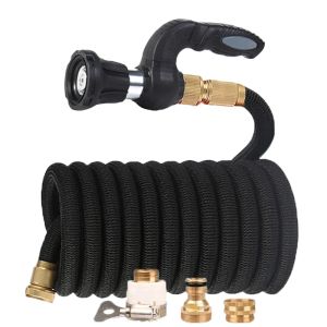 Reels New High Pressure Fireman Nozzle Garden Hose Stronger Water Flow Expandable Flexible Magic Hose Plastic Pipe Irrigation Tools