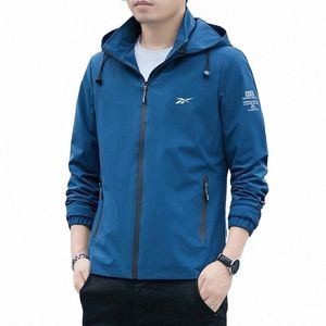 Reebok nuovissima giacca autunnale e invernale da uomo con cappuccio rimovibile, cappotto sportivo, abbigliamento esterno casual, comodo top da uomo 248E #