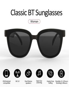Topp smarta Bluetooth -glasögon med öppna öronteknologi solglasögon gör att händerna njuta av DOM för trådlösa mobila samtal headpho8138751