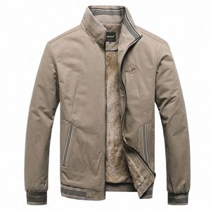 fleece Autumn Winter Men Jackets Male Cott Casual Solid Cargo Fi Thick Warm Coats Mens High Quality Jacket B2AC#