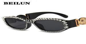 Sunglasses Luxury Designer Rhinestone For Women Fashion Small Square Frame Glasses Men Pink Shades Lady Gafas De Sol Mujer UV4001561512