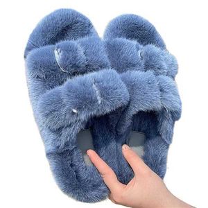 Slippers Slippers High quality European luxury resort hotel Fasion 100% mink leather slide womens fur Soes flat H24032692AN