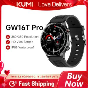 Watches KUMI GW16T Pro Full Touch Screen Men Watches Smart Watch Man Heart Rate Monitor IP68 Waterproof Woman Smartwatch for IOS Android