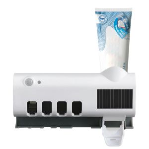 ホルダー歯ブラシホルダー歯磨き粉ディスペンサースマートUVライトセンシング多機能ストレージスタンドバスルームアクセサリーのスタンド