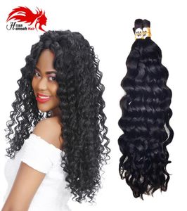 Cabelo humano a granel para trança sem fixação mongol afro profunda encaracolado crochê tranças 3 peça natural preto virgem remy hair1703095