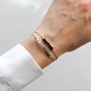 Charm-Armbänder Schutzarmband-Set |Handgefertigte kristallschwarze Turmalin-Heilung für ihr Geschenk