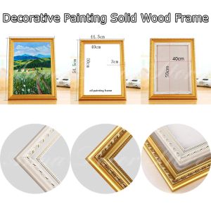 Quadro decorativo pintura moldura de madeira maciça personalizar diy quadro exterior números lona pintura a óleo arte quadro de imagem decoração para casa presente