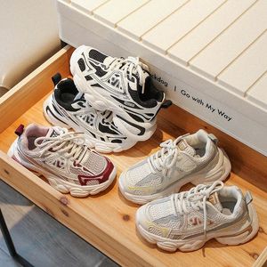 Barn sneakers casual småbarnskor sportnät som kör barn ungdom skateboardskor sommar pojkar klumpiga sneaker flickor barn sko storlek 26-36 201d#