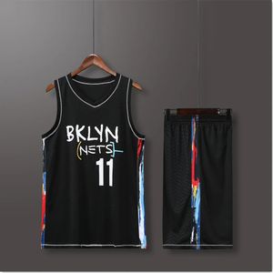 Herren-Set Nets Nr. 11 Basketball-Trikots Primärspielmannschaft Kurzarm-Uniform-Trainingsweste und Shorts 240318