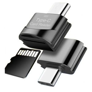 O mais novo Mini Micro /Tipo C para Micro-SD TF Adaptadores de telefone celular Smart Memory Cards Cards Reader for Phones Laptop