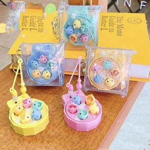 2024 Hot Sale Wholesale Creative cartoon rotating fishing plate Backpack Pendant Key Ring Pendant Schoolbag Decoration Gifts for Kids Friends