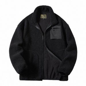 vinter lamm ull nallrock män kvinnor cmere fleece jacka tonåring par varma kläder 2024 pojke flickor varsity techwear våren f6of#