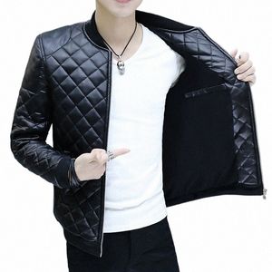 men's casual leather jackets trendy men's jackets thin leather jackets youth Korean autumn and winter casaco masculino c2T2#
