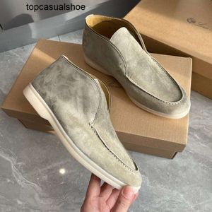 Loro piano lp lorospianasl man salafesr designers casuais designers ao ar livre masculino de baixa qualidade de passeio de verão de pisca de verão Sapatos de camurça