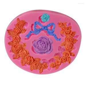 Stampi da forno Stampo in silicone alimentare 3D Fiore di rosa Strumento per decorare torte Caramelle al cioccolato Jello Moldes De Silicona Para Reposteria