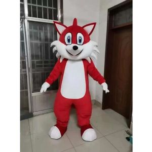 Костюмы талисмана Рождество Хэллоуин Red Fox Mascotte мультфильм плюшевые нарядные платья костюм талисмана