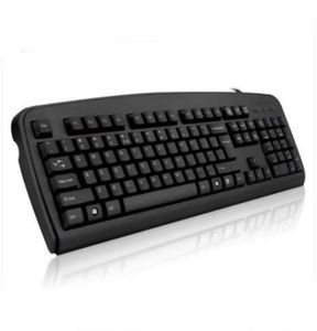 Teclado fino com fio USB clássico preto para casa ou escritório para jogos de computador teclados de escritório para PC desktop laptop PS2 Cable8318057