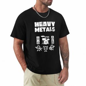 重金属バンド、岩の重金属、化学者周期テーブルTシャツ夏のトップメンズLGスリーブTシャツY1HX＃