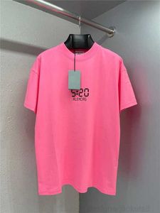 Tasarımcı Yüksek Versiyon B Family 520 Sınırlı Mektup Baskı Kısa Kollu Çok Yönlü Gevşek Yüksek Sürüm Unisex Moda Marka Çift T-Shirt 31ev