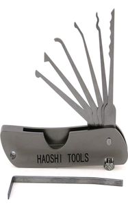 Haoshi Jackknife Lockピッキングセットポータブルマルチツールピックポケットにあるキーチェーンロックピック6459305のセット