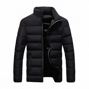 new Winter jacket Lg sleeve cott-padded jacket zipper jacket men's stand-up collar plus size cott 23D0#