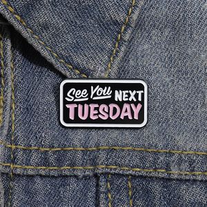 tuesday enamel pins childhood game movie film quotes pin Cute Anime Movies Games Hard Enamel Pins Collect Metal Cartoon Brooch Backpack Hat Bag Collar Lapel Badges