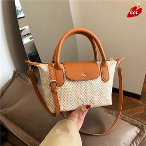 Factory Source High Quality Handbags Is Fashion Travel Bag 2024 New High End Grass Weaving Straddle Shoulder