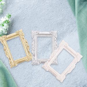 Quadros 6 Pcs PO Quadro Ornamentos Mini Resina Acessórios de Prego Imagem Pequeno Vintage para DIY Artesanato Fazendo Mãe Decoração de Casa