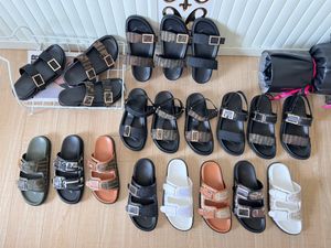 Feel Sandals Designer Women Men FF Baguette Sandals Fashion Luxury Double Strap Flat Slippers Size35-45