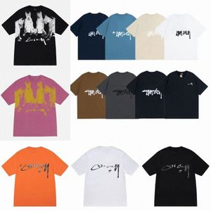 Designer Mens T-shirt överdimensionerade Streetwear Womens Cothing Cotton High Quality Sleeve Dog Motiv Kort ärm Löst Tshirts Size S-XL 69DD#