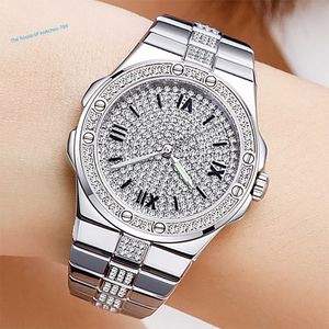 Estilo de luxo masculino 2022 iced out diamantes relógio mostrador árabe relógios de pulso para unissex