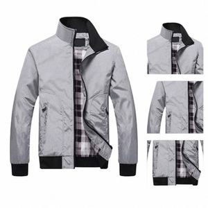 great Spring Jacket Skin-friendly Solid Color Pockets Wear Resistant Spring Coat Men Coat Breathable d7ae#
