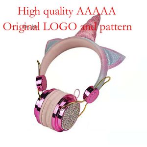 New Headworn Wired Animation Cat's Ears (steamed Cat-ear Shaped Bread) Unicorn Cartoon Children's Headset