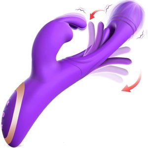 Produtos para adultos, massageador de provocação sexual privada, Freya Tapping Vibration Rabbit Massage Stick 75% fábrica