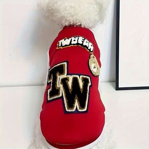 1pc Cool Pet Baseball Sweater for Autumn and Winter Dog Warm Clothes