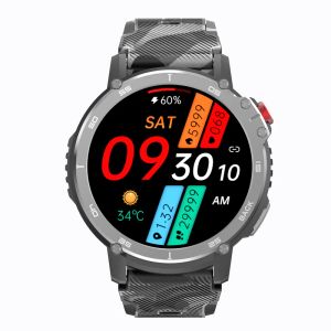 Relógios inteligentes esporte relógios para homem ip68 à prova dip68 água c22 smartwatch 4g rom suporte conectar fone de ouvido relógio inteligente 400mah 7 dias bateria vida