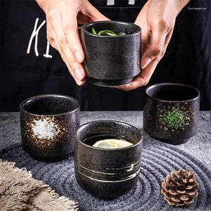 Tassen Retro japanische Keramiktasse Porzellan Matcha Glasur Farbe Tassen Büro Essen Kaffee Kungfu Teetasse Personalisierte Tasse Trinkgeschirr