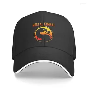 Ball Caps Custom Mortal Kombat Logo Baseball Cap Hip Hop Men Women's Adjustable 11 Fighting Game Dad Hat Autumn