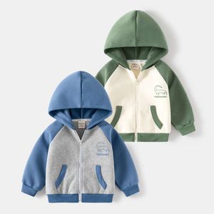 Kinder Hoodie 2024 Neue Jungen Farbigen Dinosaurier Mantel Baby Zipper Shirt Koreanische Kinder der Kleidung