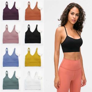 LL-008 sutiã alinhar yoga esporte de alto impacto fitness sem costura superior ginásio feminino ativo wear yoga treino colete esportes topos mesmo estilo venda quente