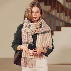 Lenços mulheres cachecol outono inverno houndstooth pashmina mujer femme foulard bufanda envoltório xale unisex senhora