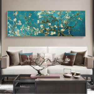 Van Gogh Mandorlo in fiore Fiori Riproduzioni di dipinti su tela Opere d'arte di fama mondiale di Wall Art Picture Home Decor 240327