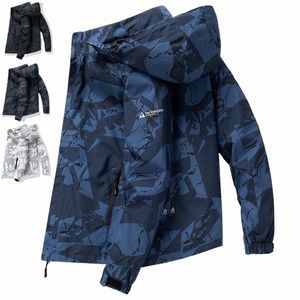 2023 Primavera Outono Com Capuz Caminhadas Jaqueta Homens Outdoor Bomber Jackets Waterproof Windbreaker Sports Casual Cargo Jackets Mens Casacos l1nP #